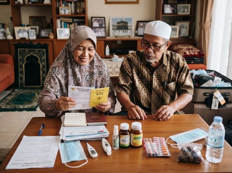 menyiapkan dokumen kesehatan daan obat pribadi