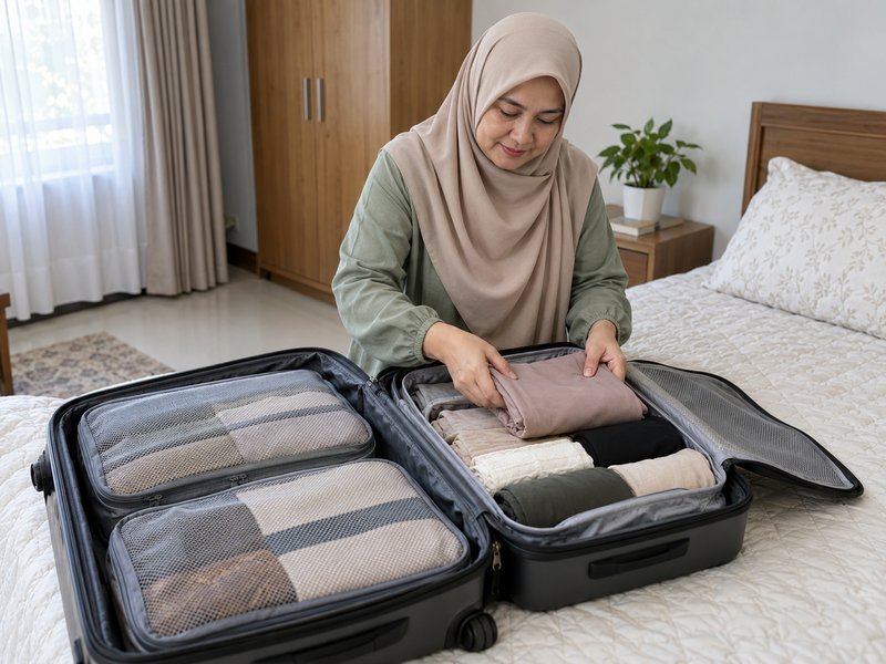 tips packing koper umrah agar muat banyak